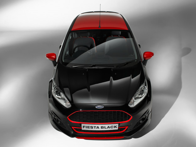 Обои картинки фото автомобили, ford, 2014г, fiesta, темный, black, zetec, s