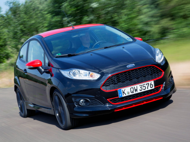 Обои картинки фото автомобили, ford, fiesta, темный, 2014г, sport