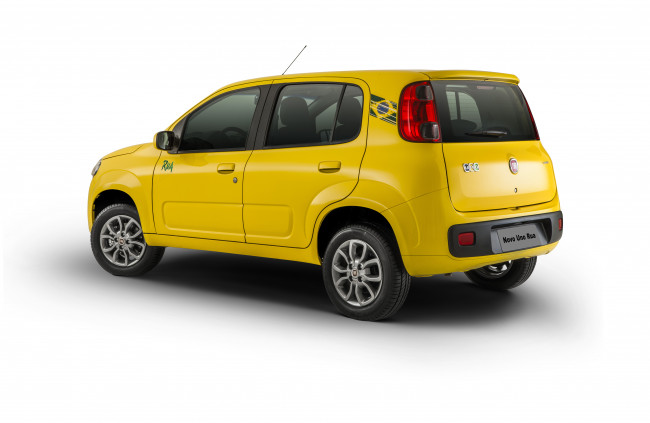 Обои картинки фото 2014 fiat uno rua, автомобили, fiat, uno, rua, желтый, тюнинг