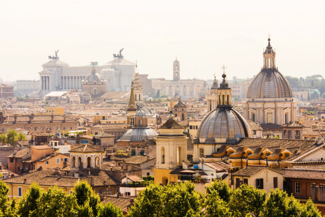 Обои картинки фото города, рим,  ватикан , италия, панорама, дома