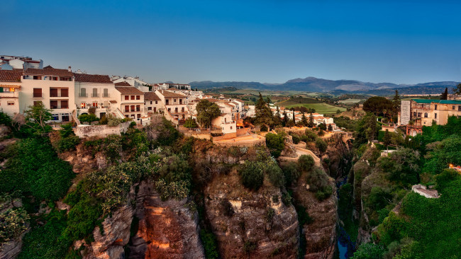 Обои картинки фото ronda, города, - пейзажи, поселок, каньон, скалы