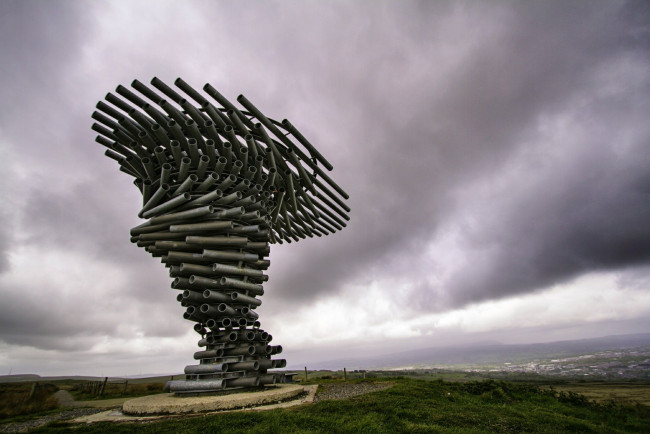 Обои картинки фото singing ringing tree, города, - памятники,  скульптуры,  арт-объекты, стилизация, дерево, скульптура