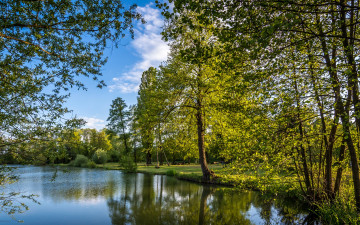 Картинка природа реки озера хорватия bobovica zagreb парк деревья озеро лавочки