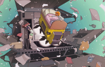 Картинка аниме оружие +техника +технологии девочки