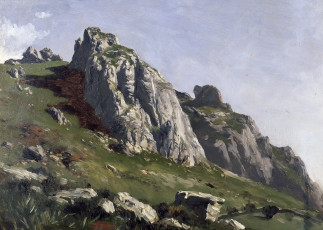 Картинка рисованное природа пикос де эуропа картина скалы горы пейзаж карлос хаэс камни