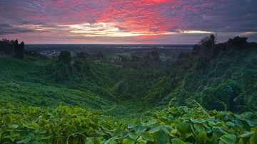 Картинка природа побережье малайзия мири саравак восход закат