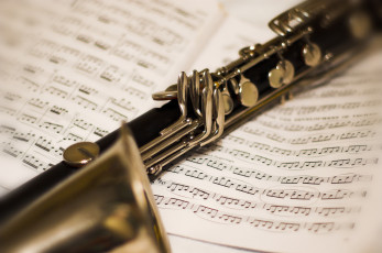 Картинка музыка -музыкальные+инструменты ноты кларнет