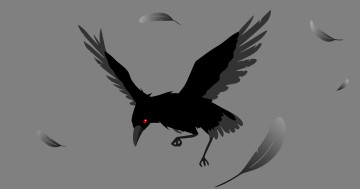 Картинка рисованное животные ворона