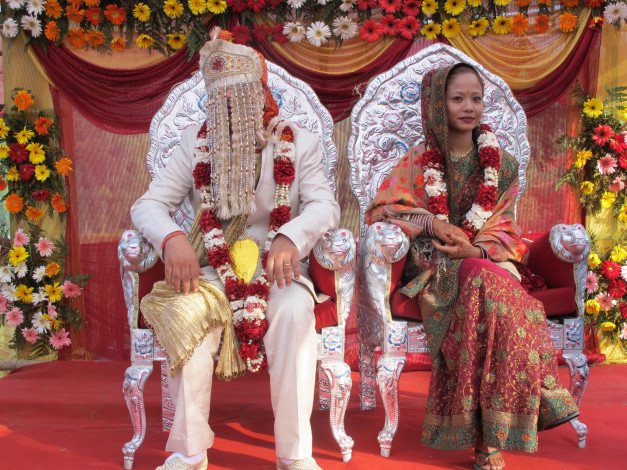 Обои картинки фото разное, мужчина женщина, индия, свадьба