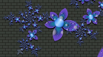 Картинка 3д графика flowers цветы фон узор цвета лепестки