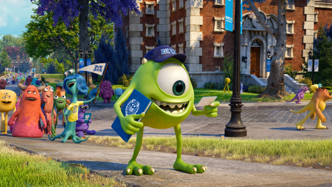 Обои картинки фото мультфильмы, monsters, university, монстры