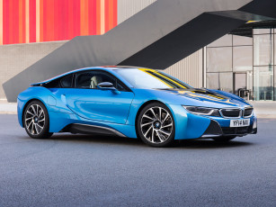 Картинка автомобили bmw i8 синий 2014г uk-spec