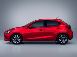 Картинка автомобили mazda demio красный 2014г