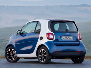 Картинка автомобили smart c453 coupе passion fortwo синий 2014г