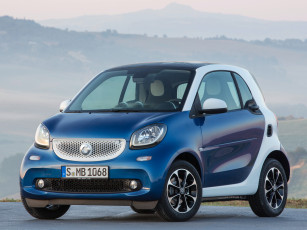 Картинка автомобили smart синий 2014г c453 coupе passion fortwo