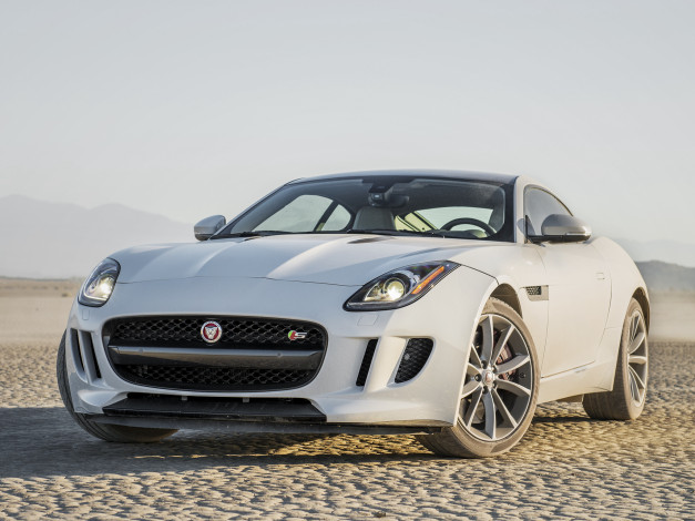 Обои картинки фото автомобили, jaguar, us-spec, coupе, f-type, r, 2015г, светлый