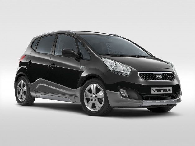 Обои картинки фото автомобили, kia, venga, темный, 2014г, crossover