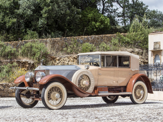 Обои картинки фото автомобили, rolls-royce, co, 1925г, all-weather, 40-50, hp, ghost, silver, locke, tourer