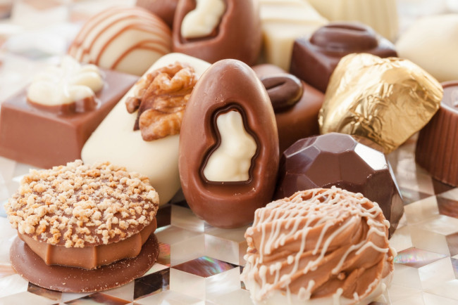 Обои картинки фото еда, конфеты,  шоколад,  сладости, шоколад, орех
