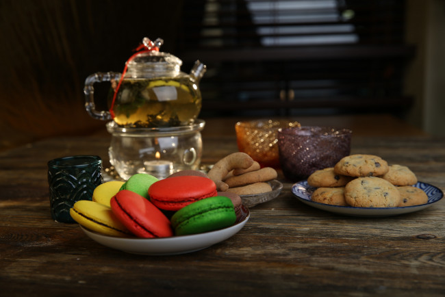 Обои картинки фото еда, пирожные,  кексы,  печенье, чай, печенье, натюрморт, чаепитие