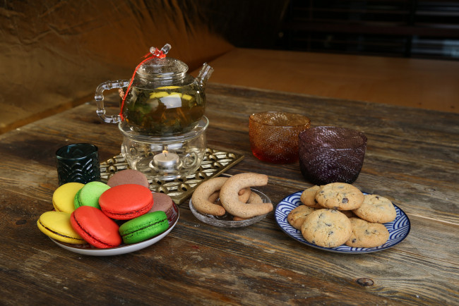 Обои картинки фото еда, пирожные,  кексы,  печенье, печенье, натюрморт, чай, чаепитие