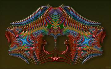 обоя 3д графика, фракталы , fractal, цвет, фон, узор