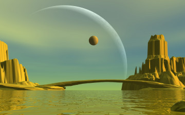Картинка 3д+графика атмосфера настроение+ atmosphere+ +mood+ планеты поверхность