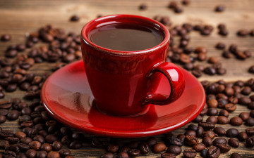 Картинка еда кофе +кофейные+зёрна зерна блюдце чашка