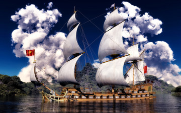 Картинка корабли парусники парусное судно
