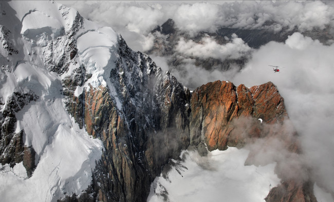 Обои картинки фото природа, горы, снег, гора, кука, южные, альпы, new, zealand, новая, зеландия