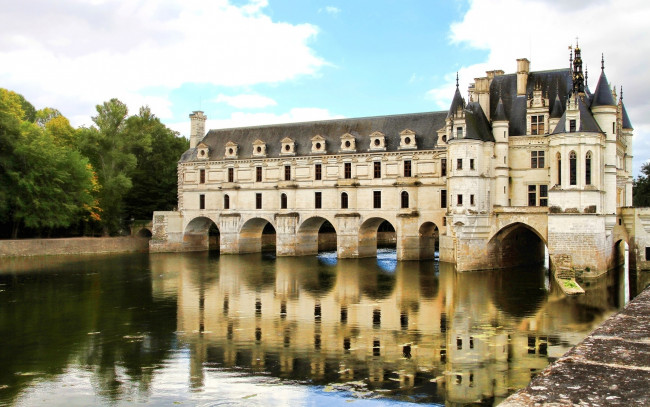 Обои картинки фото chateau de chenonceau, города, замок шенонсо , франция, chateau, de, chenonceau