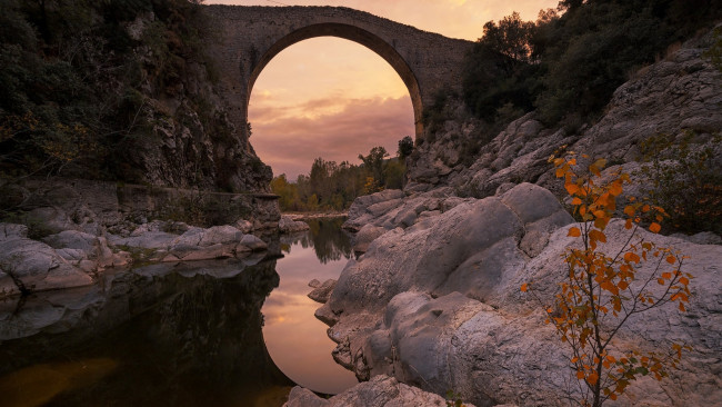 Обои картинки фото pont de llierca, spain, города, - мосты, pont, de, llierca