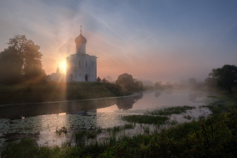 обоя города, - православные церкви,  монастыри, утро