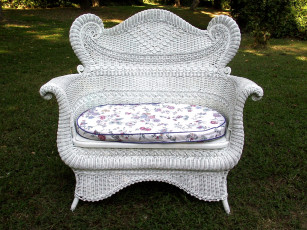 обоя интерьер, мебель, белый, плетеный, кресло