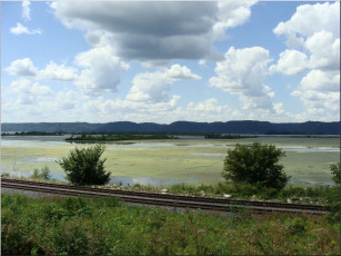 Картинка природа дороги железная дорога озеро
