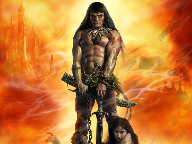 Обои картинки фото conan, the, barbarian, фэнтези, люди, конан