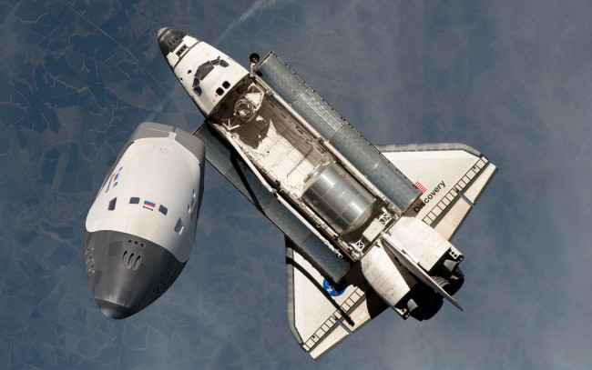 Обои картинки фото космос, космические, корабли, станции, шаттл