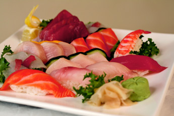 Картинка еда рыба морепродукты суши роллы деликатес