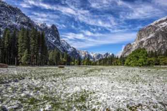 Картинка природа горы калифорния yosemite valley снег
