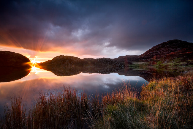 Обои картинки фото природа, восходы, закаты, сноудония, северный, уэльс, англия, национальный, парк