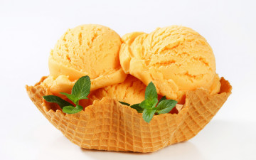 Картинка еда мороженое +десерты ice cream dessert десерт вафля mint мята