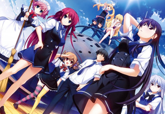 обоя аниме, grisaia no kajitsu, девушки, юджи