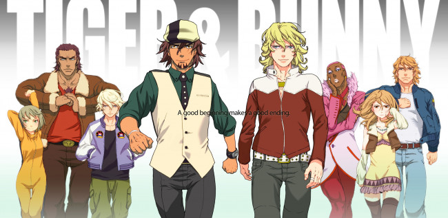 Обои картинки фото аниме, tiger and bunny, герои