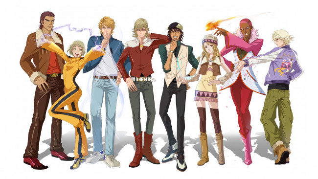 Обои картинки фото аниме, tiger and bunny, парни, девушки