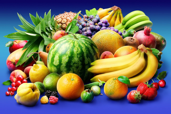 Обои картинки фото еда, разное, малина, авокадо, фрукты, клубника, персики, лимоны, арбуз, ананас, киви, vip, морожка, гранат, груши, горошек, апельсины, бананы, вишни, яблоки, виноград, дыня