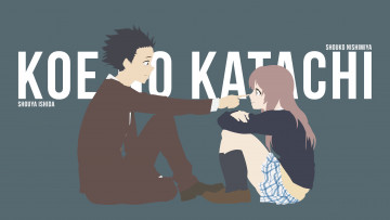 Картинка аниме koe+no+katachi фон взгляд девушка