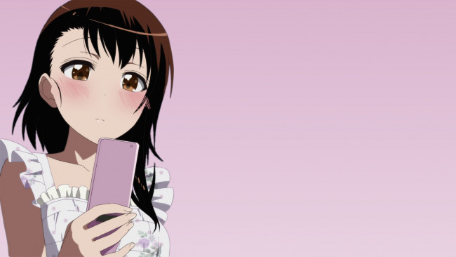 Обои картинки фото аниме, nisekoi, фон, взгляд, девушка