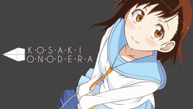 Обои картинки фото аниме, nisekoi, фон, взгляд, девушка