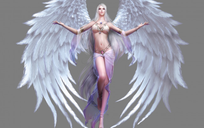 Обои картинки фото видео игры, forsaken world, девушка, ангел, крылья, украшения