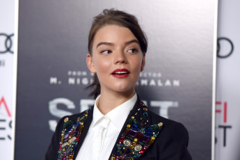 обоя девушки, anya taylor joy, шатенка, лицо, жакет